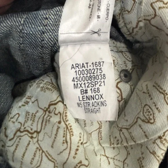 Ariat M5 Slim Stretch Adkins Stackable Straight Leg Jean Sz 34 x 38 - Picture 9 of 13